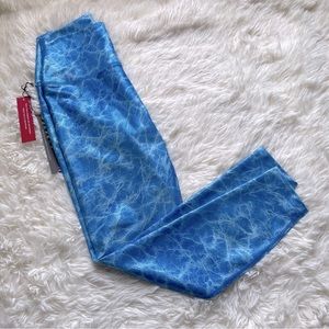 NWT Carbon38 Water Sparkle Leggings S